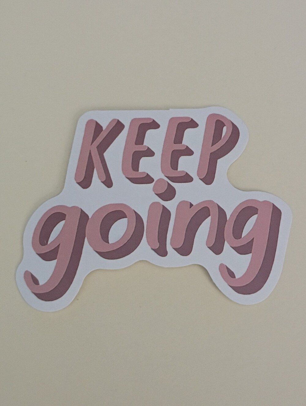 10/$10 Stickers - Keep Going - Pink Bubble Letters Text